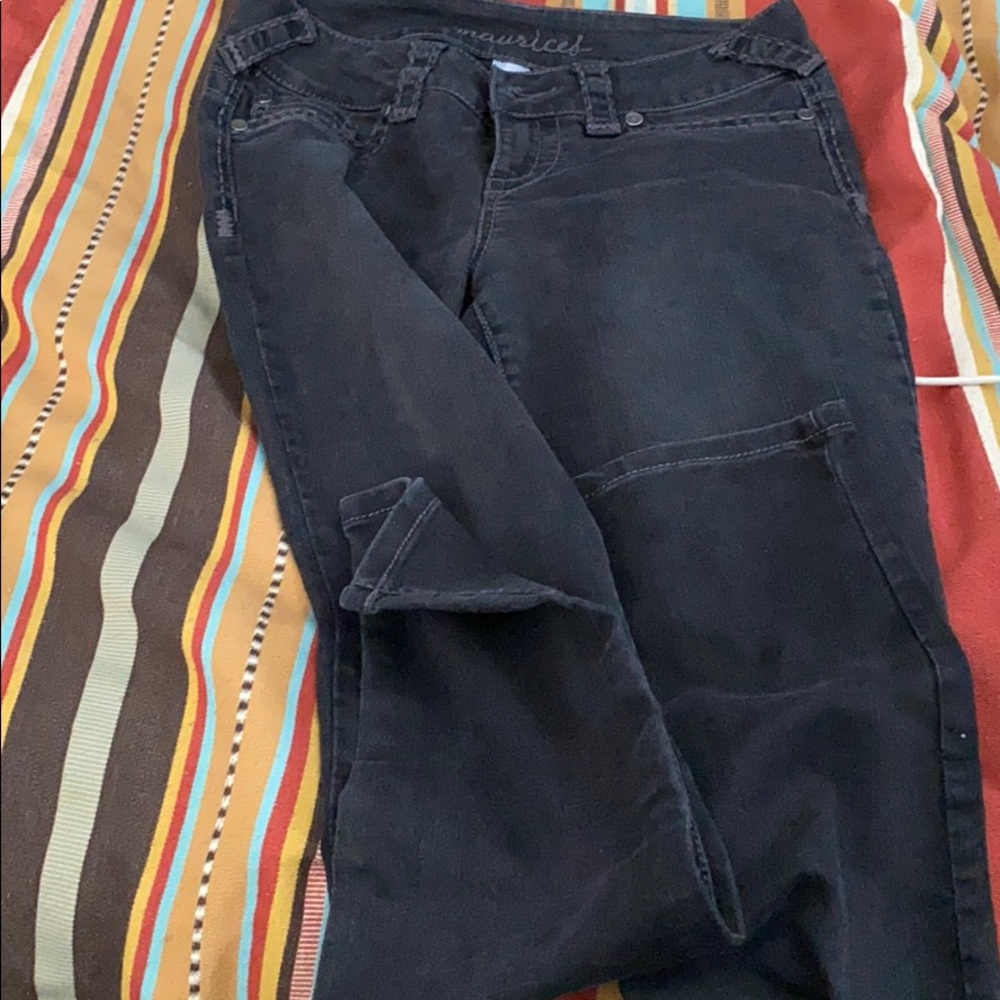 Faded black skinny pants